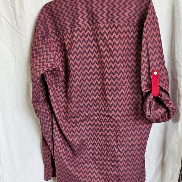 Jared Lagn Zig Zag Cotton Button-Up Shirt - Picture 9 of 9
